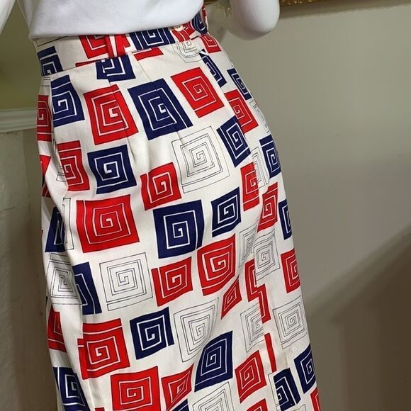 Vintage 1970’s Bernard Cowan Toronto Maxi Abstract Print Skirt - Picture 11 of 14